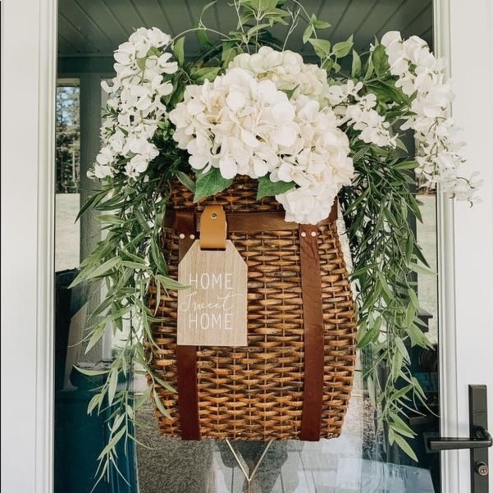 Handmade Magnolia Farms (Market) Farmhouse Hanging Willow Door Baskets